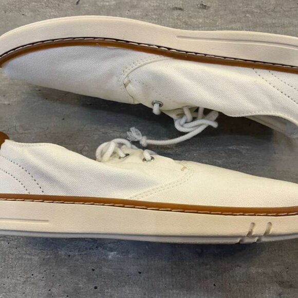 TIMBERLAND MEN'S HOOK SET LOW LACE SNEAKER WHITE CANVAS A6CNJ-ET7 ALL SIZES - Picture 6 of 8